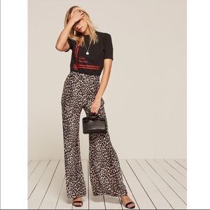 Reformation Ash Pants in Leopard Print